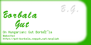 borbala gut business card